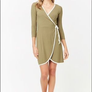 Olive Wrap Dress - Size M